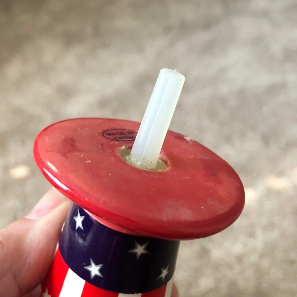 Nora Fleming Uncle Sam hat patriotic red white blue ceramic attachment